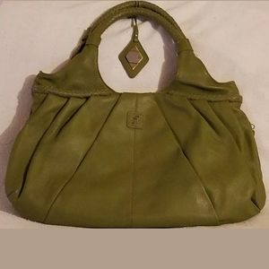 Rachel Zoe Leather Ruched Hobo with Braided Detail